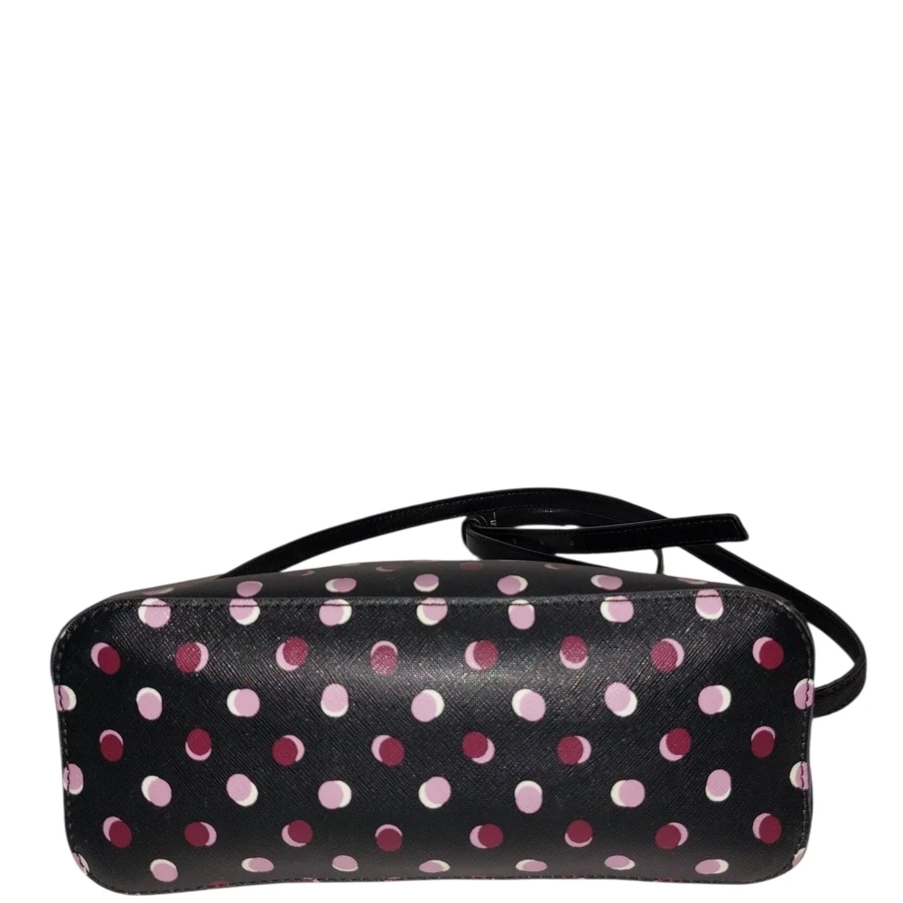 Kate Spade Black and Pink Polka Dot Crossbody Bag